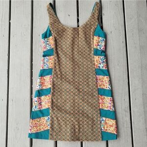 Judith March Embroidered Mini Sheath Dress Floral Lace‎ Multicolor Medium